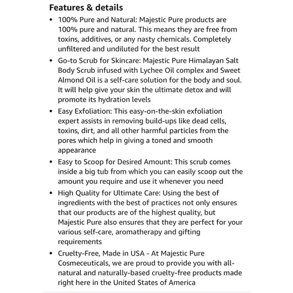 Majestic Pure Himalayan Salt Body Scrub NEW - Picture 8 of 13